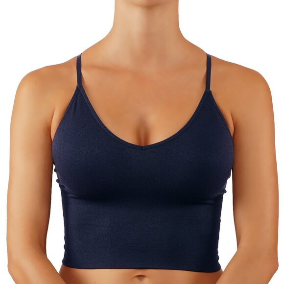 Rough River Other - NEW Criss Cross Bralette Crop Top removable padding Sports Bra Push-Up